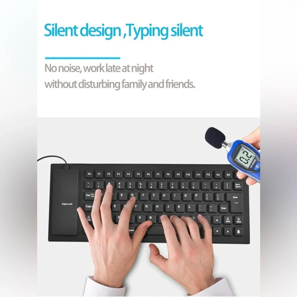 New Silicone Flexible 85 Keys Mini USB portable Waterproof Keyboard